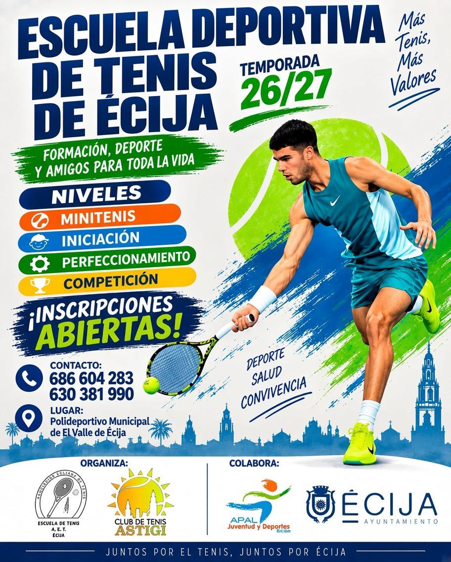 INSCRÍBETE AHORA EN LA ESCUELA DE TENIS DE ÉCIJA