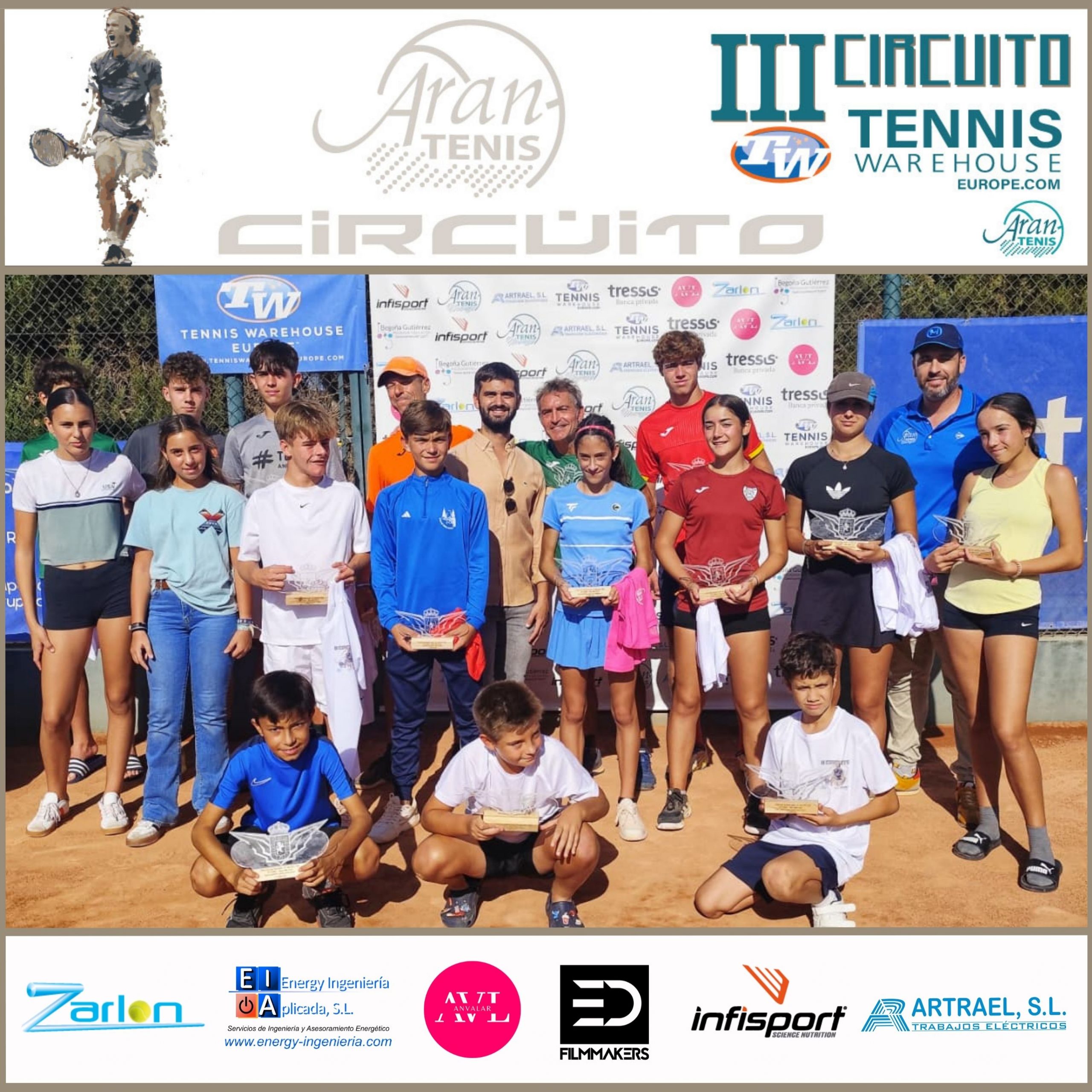 FINALIZA EL OPEN SAN RAFAEL Y CIERRE DE TEMPORADA DEL CIRCUITO TENNIS WAREHOUSE EUROPE