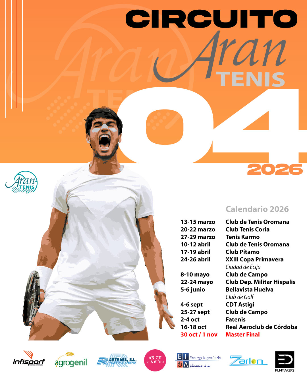 INSCRIPCIONES ABIERTAS PARA EL 1 TORNEO DEL 4º CIRCUITO EN CLUB TENIS OROMANA