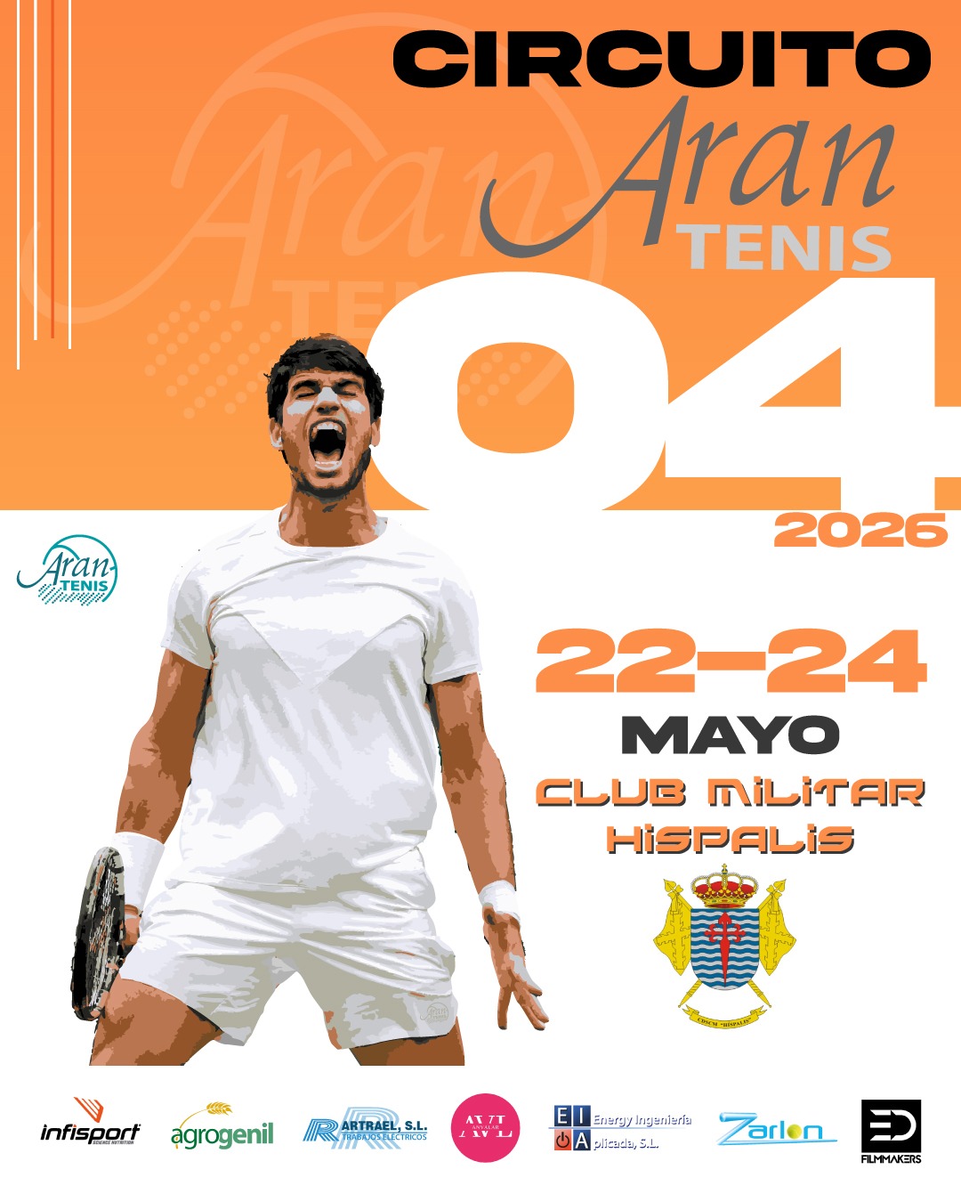 INSCRIPCIONES ABIERTAS PARA EL 8º TORNEO DEL CIRCUITO EN CLUB DEPORTIVO MILITAR HISPALIS DEL 22 AL 24 DE MAYO.