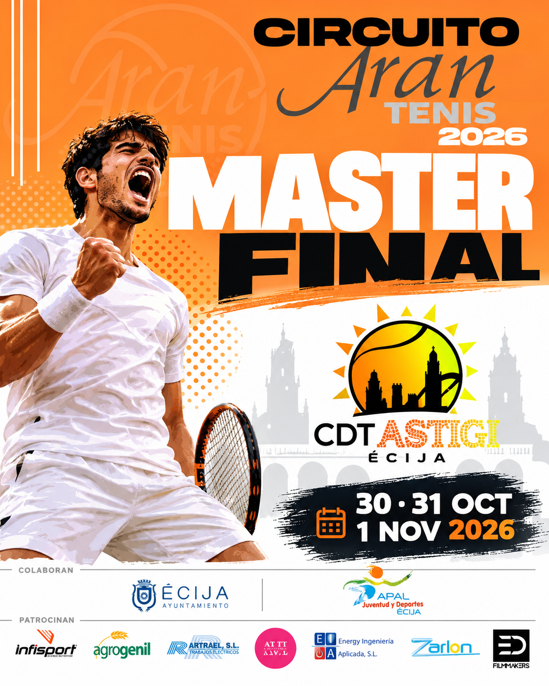 MASTER 4º CIRCUITO ARANTENIS EN CDT ASTIGI DE ÉCIJA DEL 30, 31 DE OCTUBRE Y 1 DE NOVIEMBRE